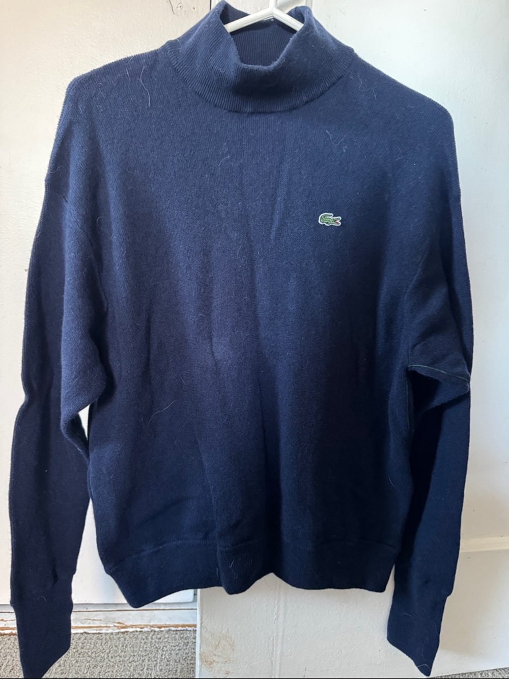 Lacoste Women's Dark Blue Turtleneck Sweater